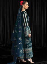 Maya By Nureh Embroidered Velvet Unstitched 3 Piece Suit - NU23MYV NS-107 LEHAR